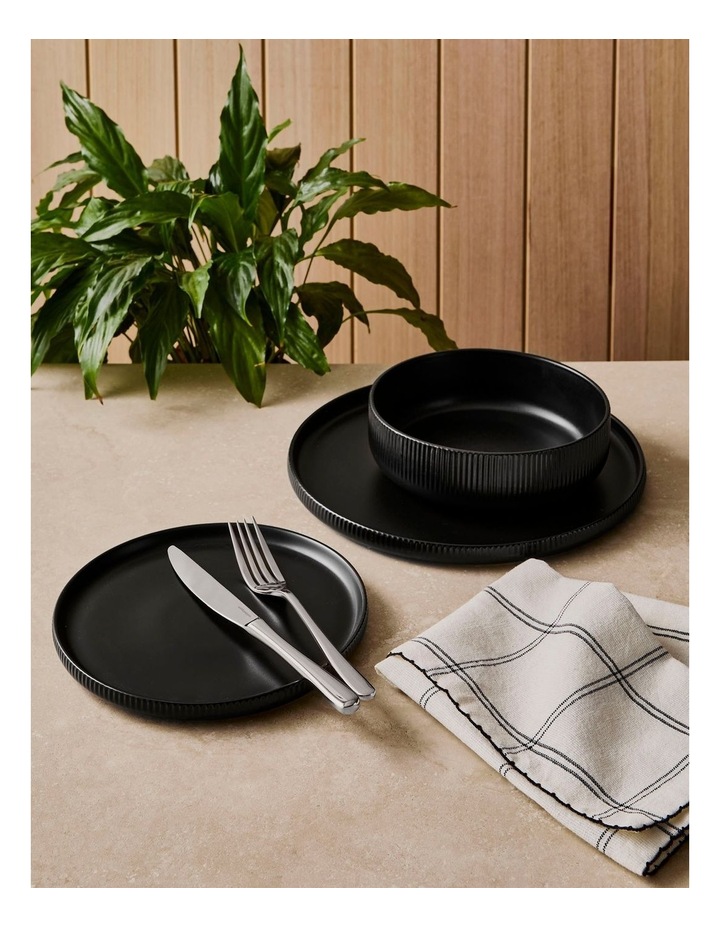 salt&pepper Taylor 4 Piece Napkin Set 45 x 45cm in Black & White image 7