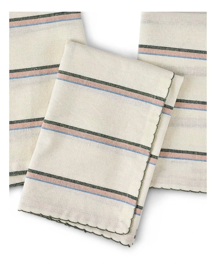 salt&pepper Taylor 4 Piece Napkin Set 45x45cm in Multi Stripe image 2