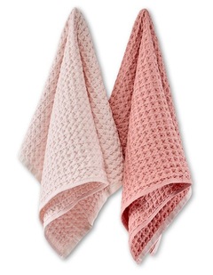 salt&pepper 2 Piece Waffle Tea Towel Set in Rose Dust