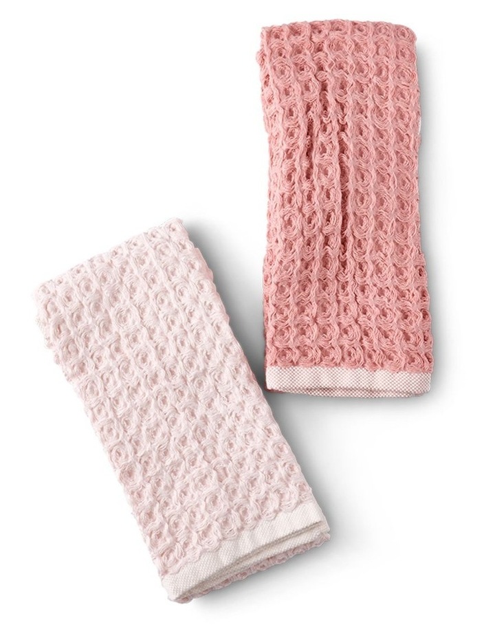 salt&pepper 2 Piece Waffle Tea Towel Set in Rose Dust image 3