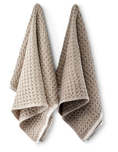 salt&pepper 2 Piece Waffle Tea Towel Set in Taupe