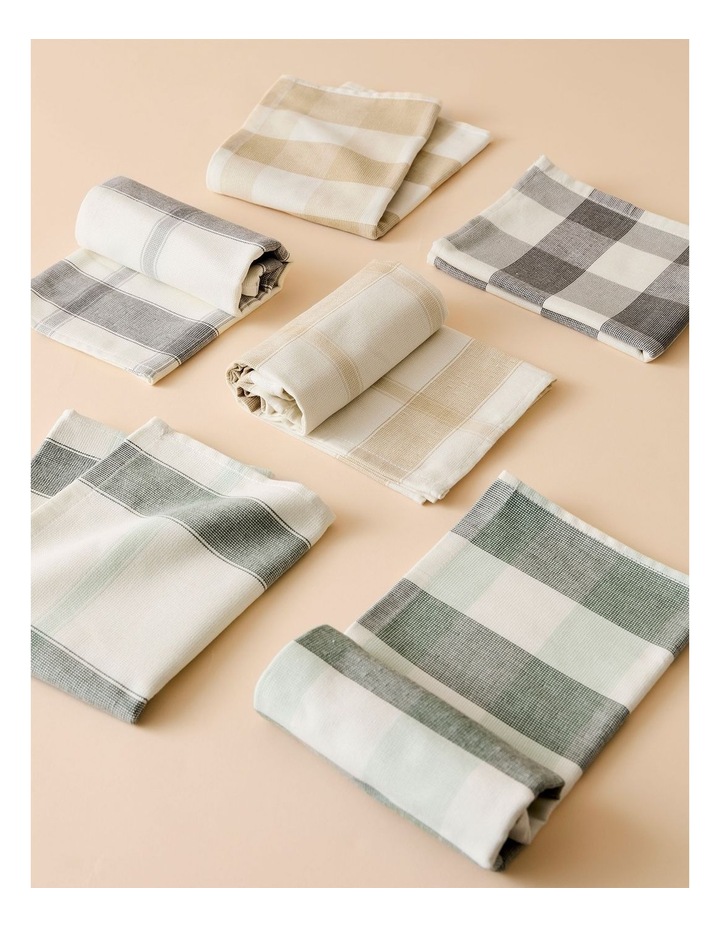 salt&pepper Check 2 Piece Tea Towel Set in Saffron image 6