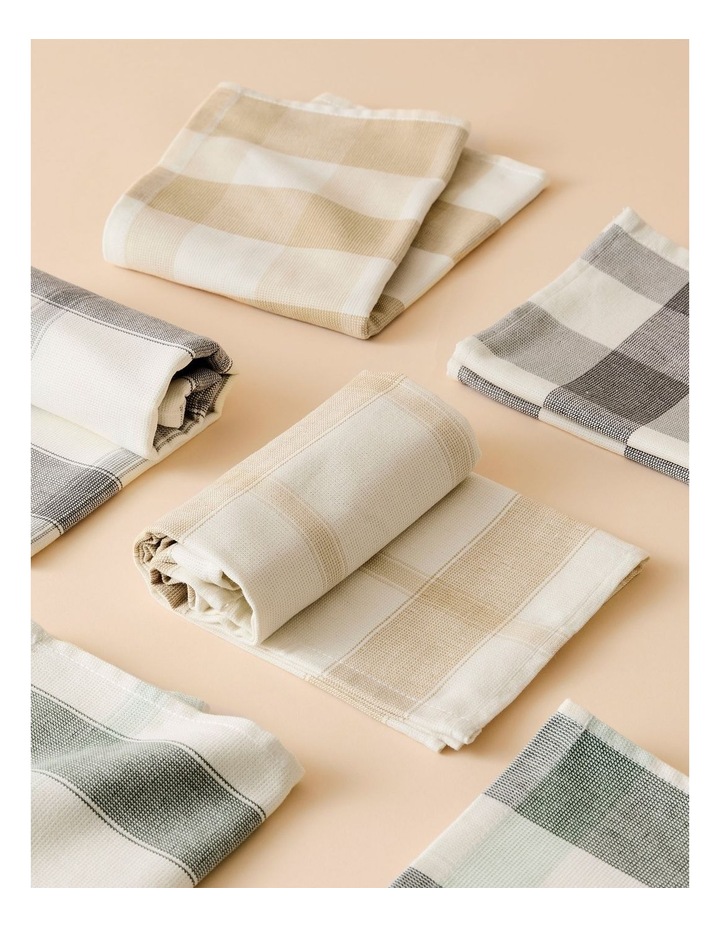 salt&pepper Check 2 Piece Tea Towel Set in Saffron image 7