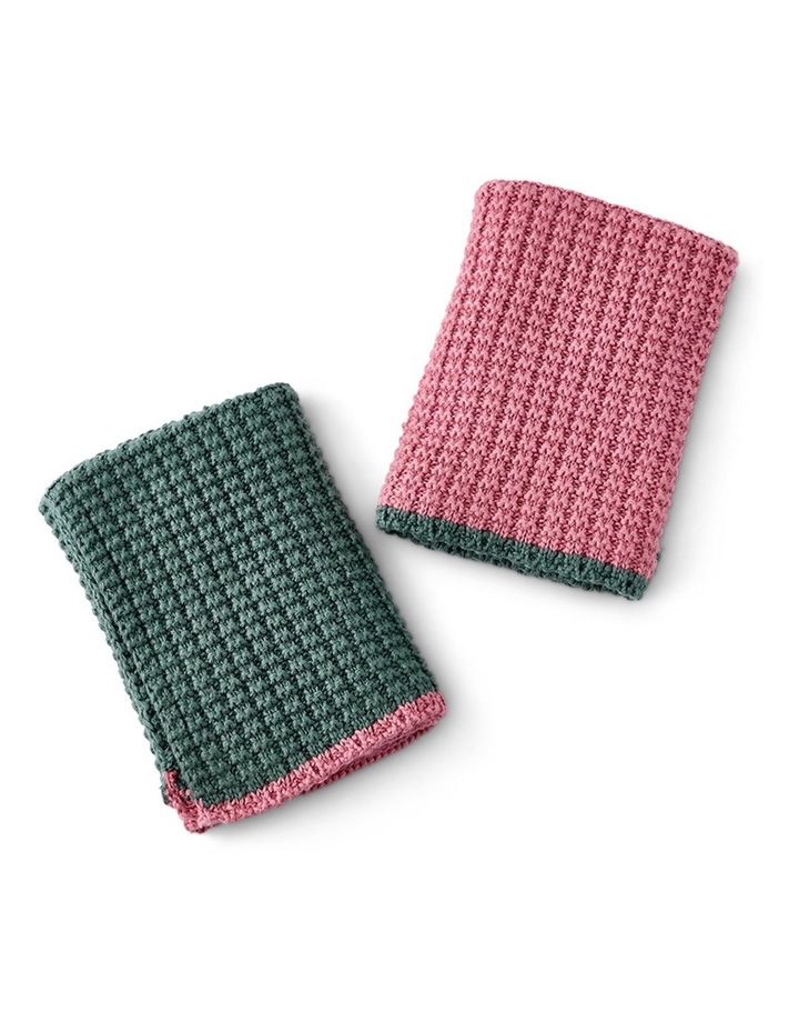salt&pepper 2 Piece Knitted Washcloth Set in Cyprus image 3
