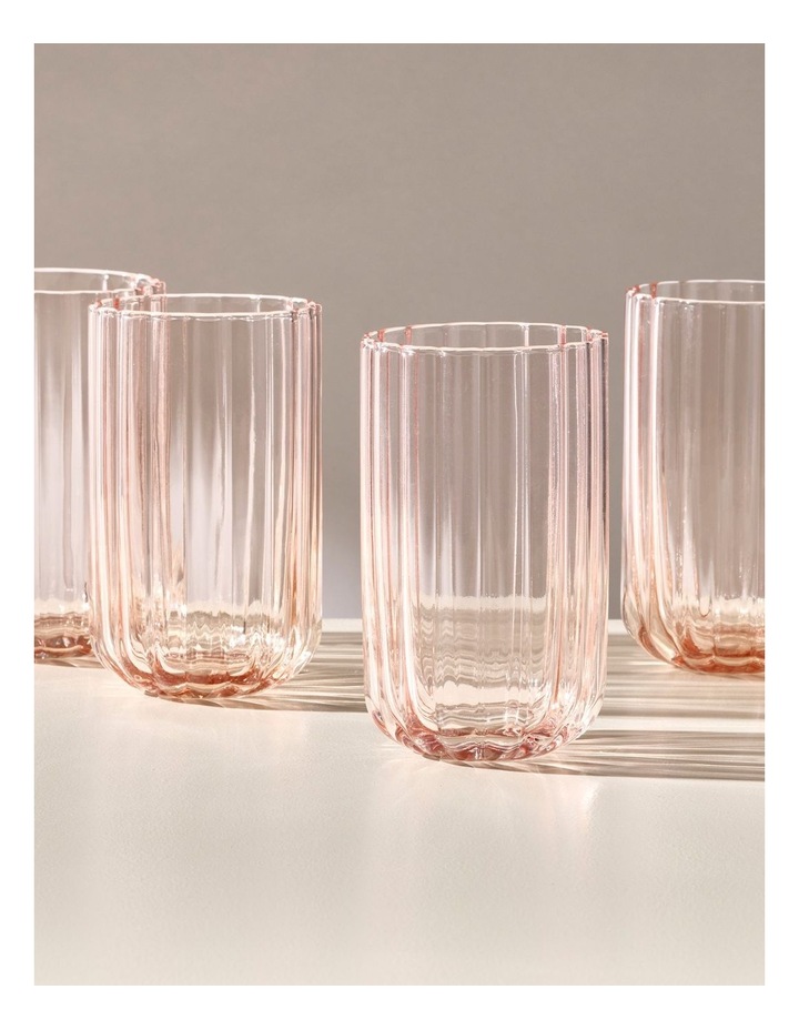 salt&pepper Leif 4 Piece Highball Glass Set 450mL in Rose Dust image 2