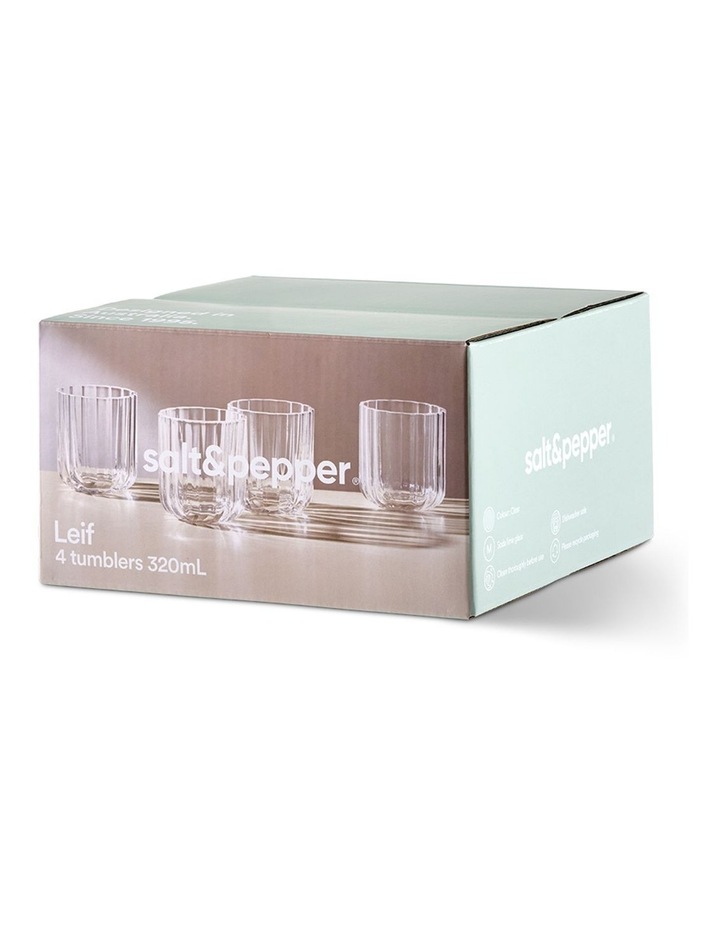 salt&pepper Leif 4 Piece Tumbler Set 320mL in Clear image 7