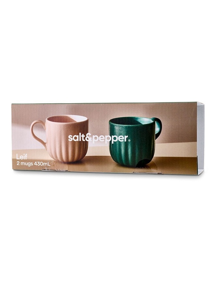 salt&pepper Leif 2 Piece Mug Set 430mL in Organza & Moss image 7