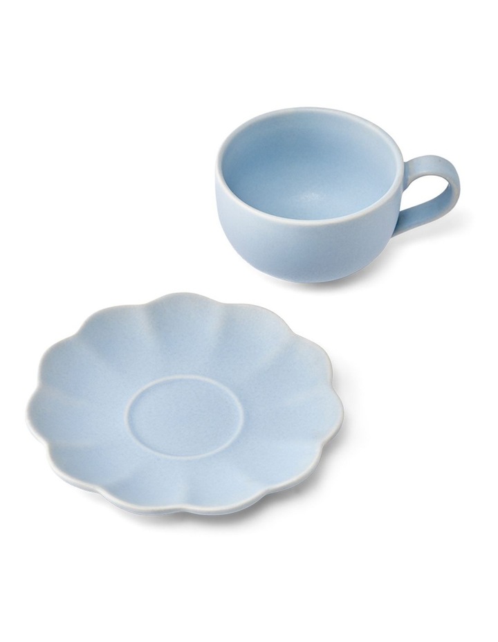 salt&pepper Leif 4 Piece Teacup & Saucer Set 240mL in Cornflower & Bloom image 5