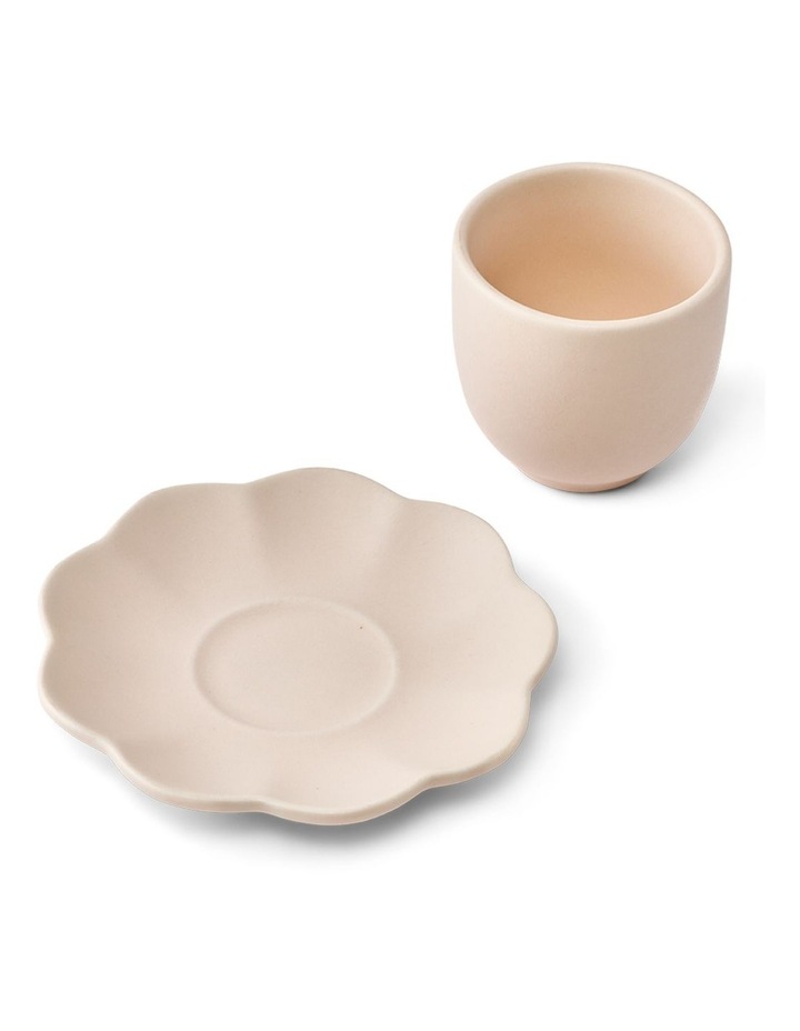 salt&pepper Leif 4 Piece Espresso Cup & Saucer Set 110mL in Organza & Moss image 4