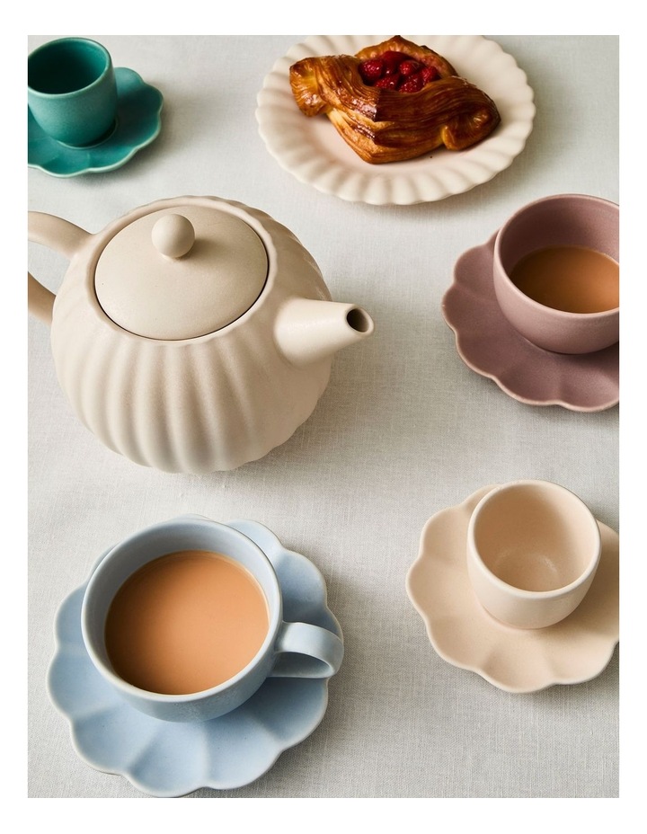 salt&pepper Leif 4 Piece Espresso Cup & Saucer Set 110mL in Organza & Moss image 6