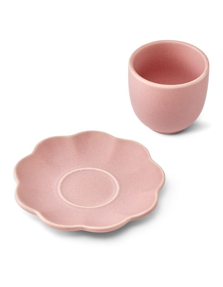 salt&pepper Leif 4 Piece Espresso Cup & Saucer Set 110mL in Cornflower & Bloom image 3