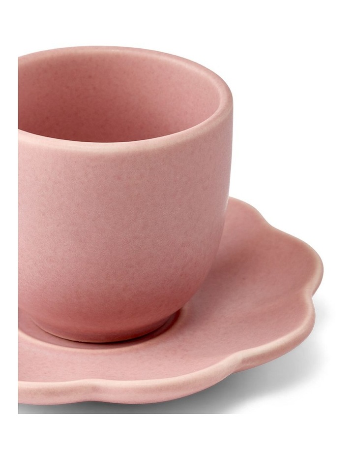 salt&pepper Leif 4 Piece Espresso Cup & Saucer Set 110mL in Cornflower & Bloom image 6