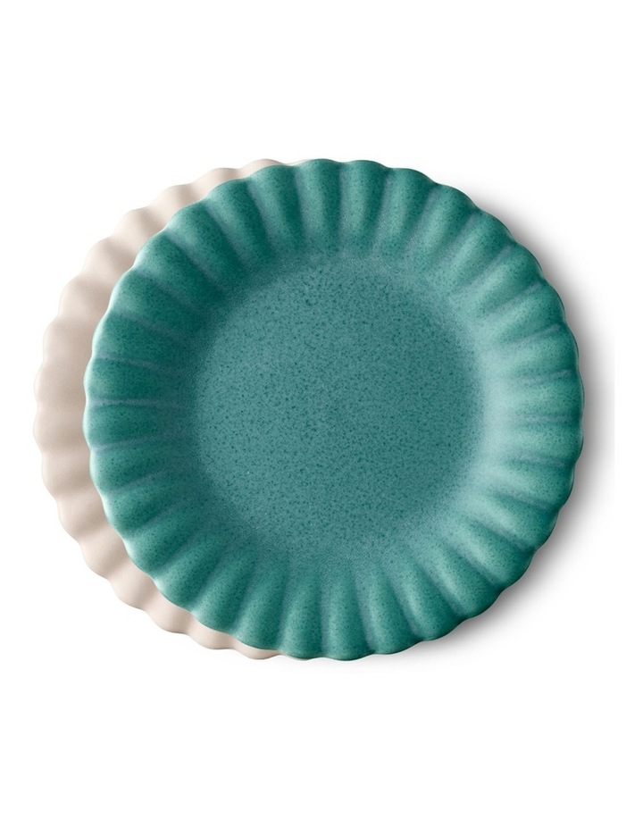 salt&pepper Leif 2 Piece Cake Plate Set 20cm in Organza & Moss image 1