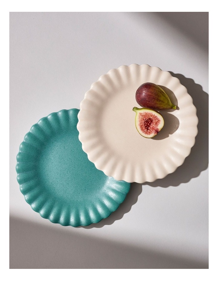 salt&pepper Leif 2 Piece Cake Plate Set 20cm in Organza & Moss image 2