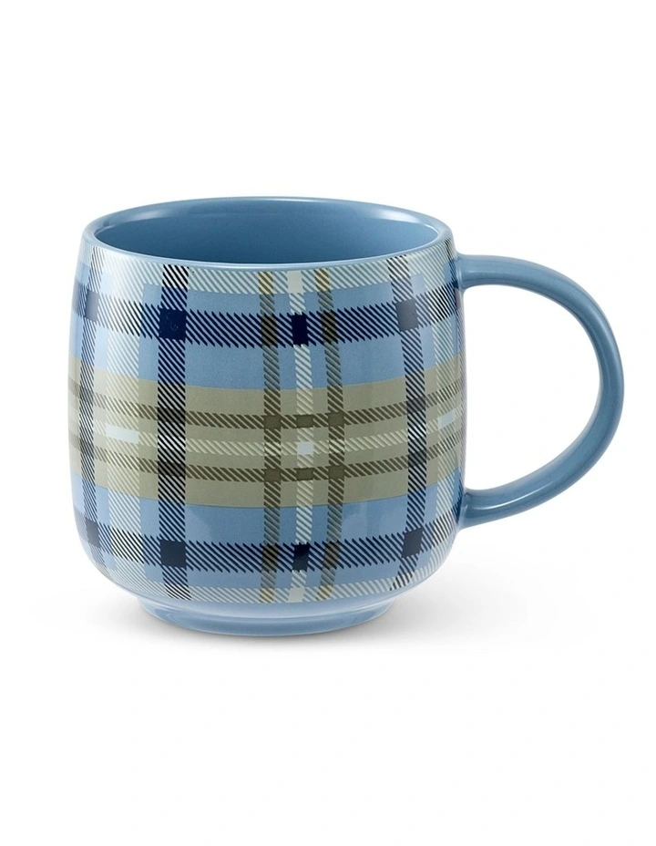 salt&pepper Kit Mug with Strainer and Lid 420mL in Cornflower Check image 3