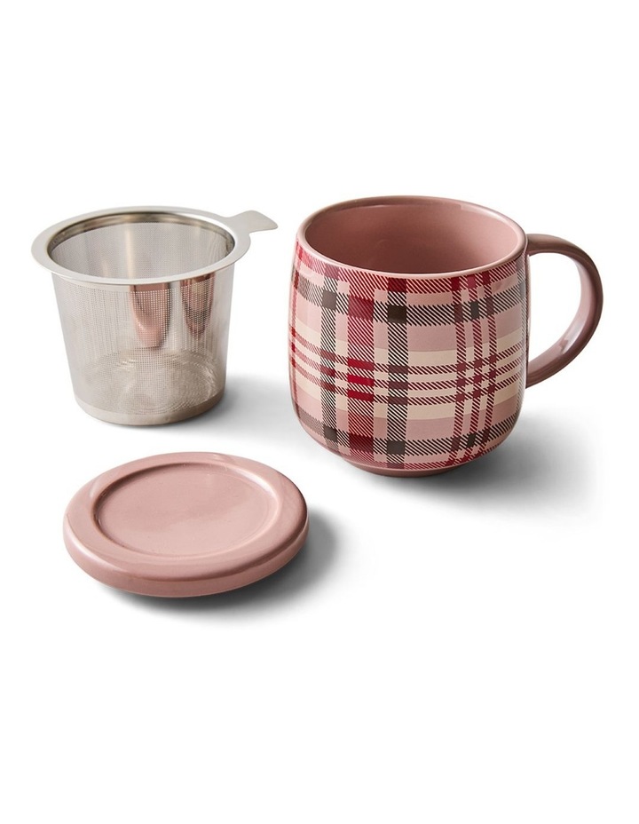 salt&pepper Kit Mug with Strainer and Lid 420mL in Bloom Check image 6