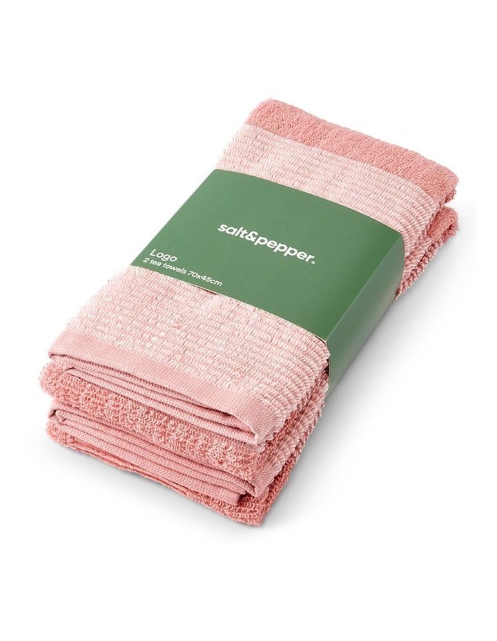 salt&pepper Logo 2 Piece Tea Towel Set in Rose Dust image 4