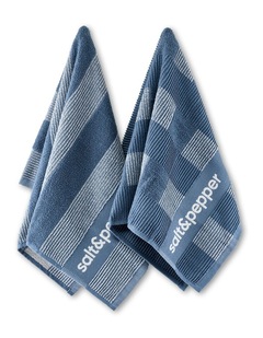 salt&pepper Logo 2 Piece Tea Towel Set in Marine