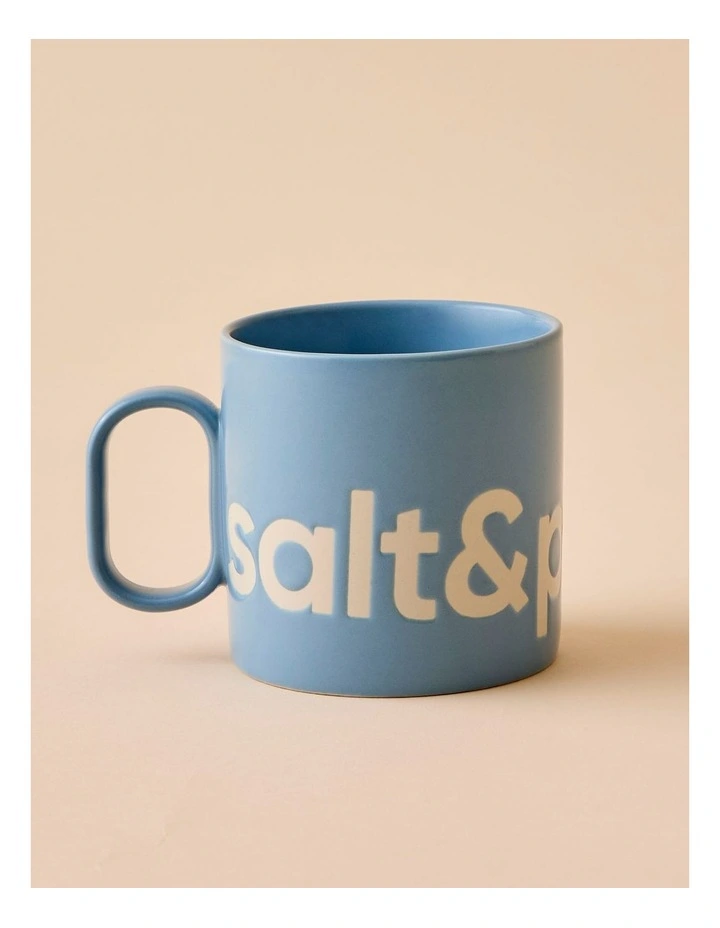 salt&pepper Logo Mug 400mL in Cornflower image 4