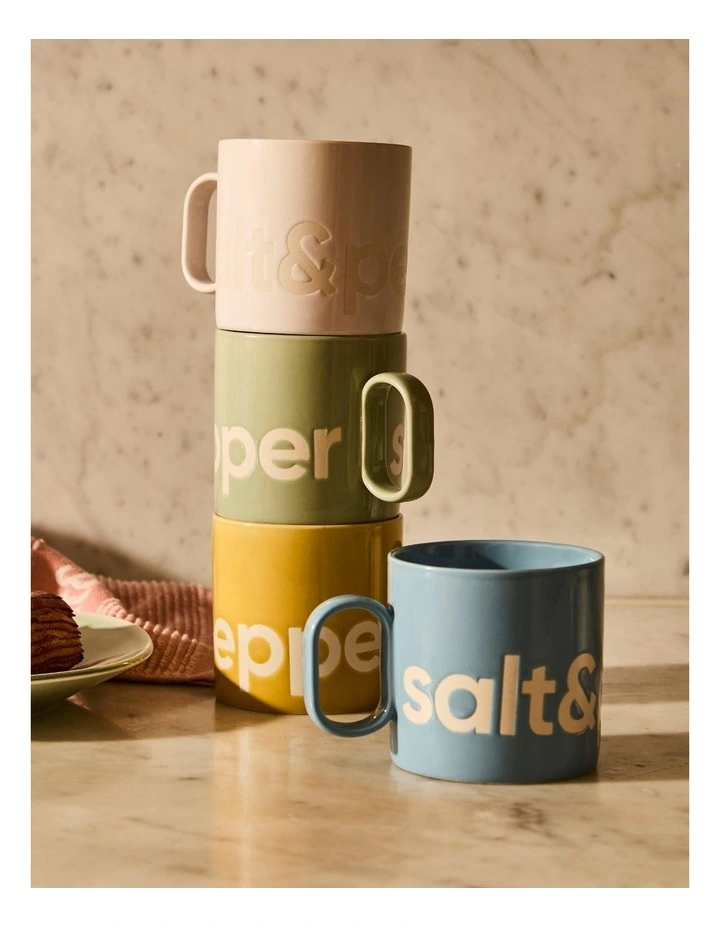 salt&pepper Logo Mug 400mL in Cornflower image 6
