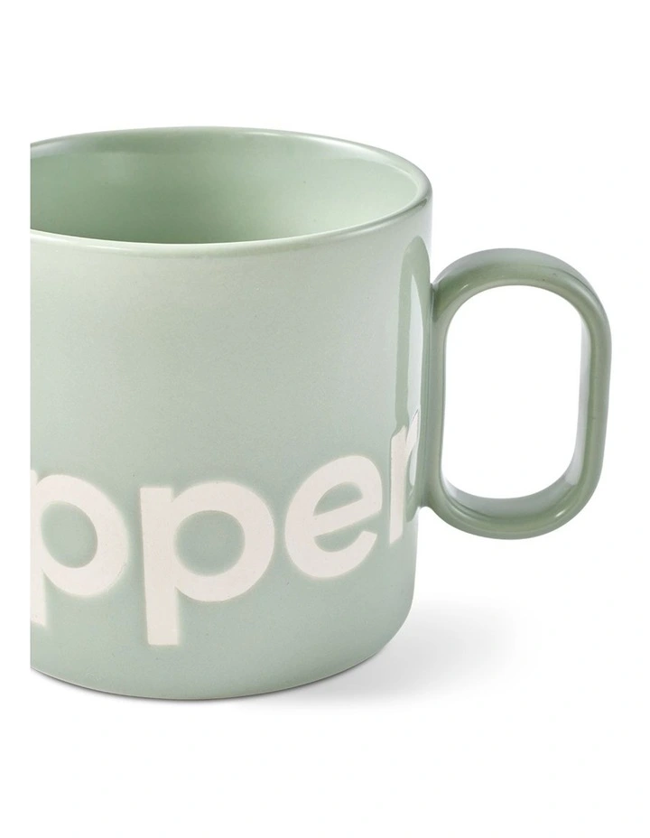 salt&pepper Logo Mug 400mL in Faded Gum image 2