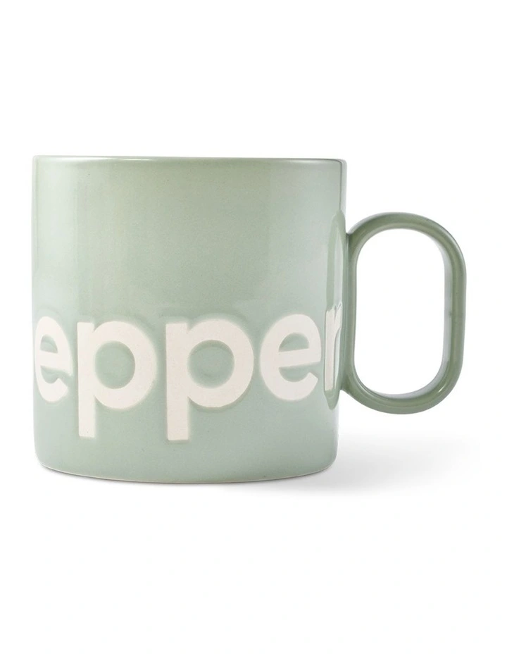 salt&pepper Logo Mug 400mL in Faded Gum image 3