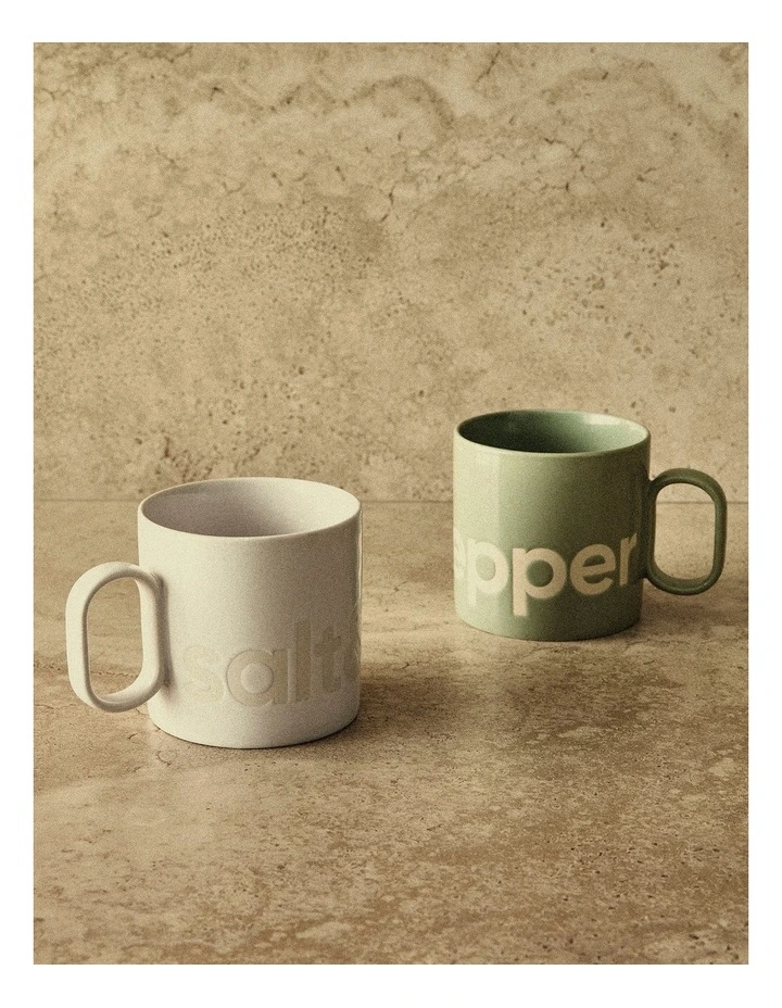 salt&pepper Logo Mug 400mL in Faded Gum image 4