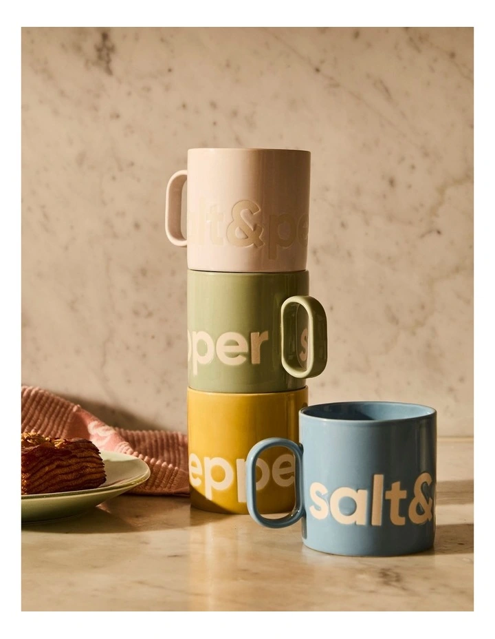 salt&pepper Logo Mug 400mL in Faded Gum image 5