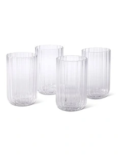 salt&pepper Leif Highball Glasses 450mL - Set of 4 in Clear