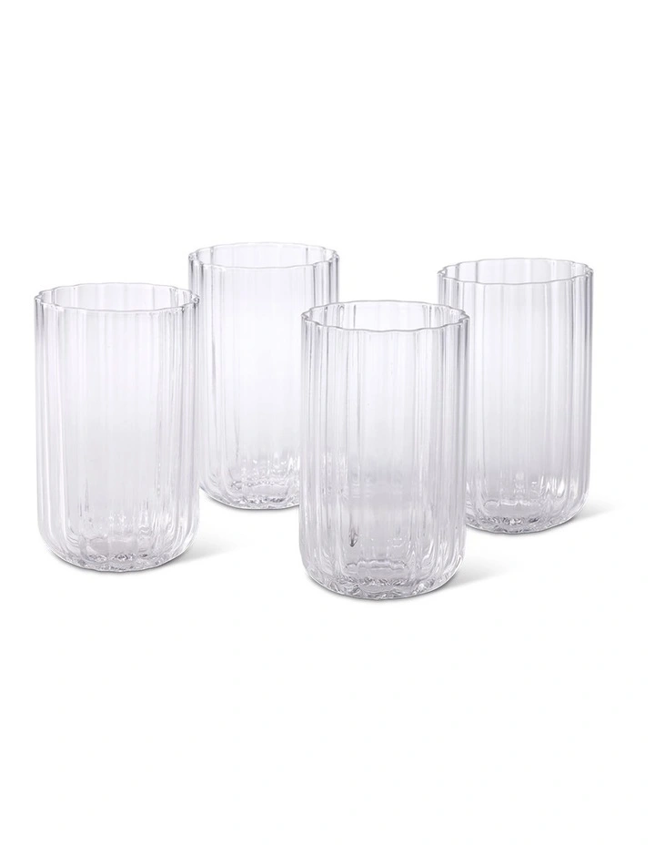 salt&pepper Leif Highball Glasses 450mL - Set of 4 in Clear image 1