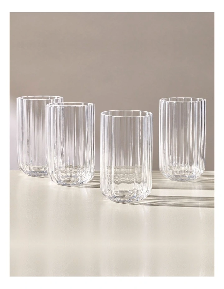 salt&pepper Leif Highball Glasses 450mL - Set of 4 in Clear image 2