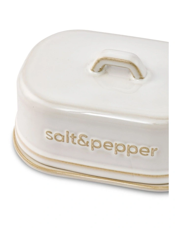 salt&pepper Noa Butter Dish 18 x 12 x 10cm in White image 2