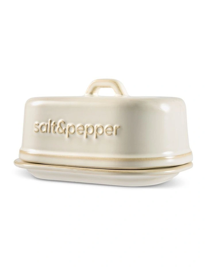 salt&pepper Noa Butter Dish 18 x 12 x 10cm in White image 3