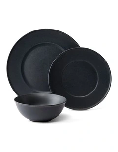 salt&pepper Milan 12 Piece Dinner Set in Charcoal
