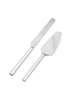salt&pepper Kai 2 Piece Cake Server Set in Silver Polish