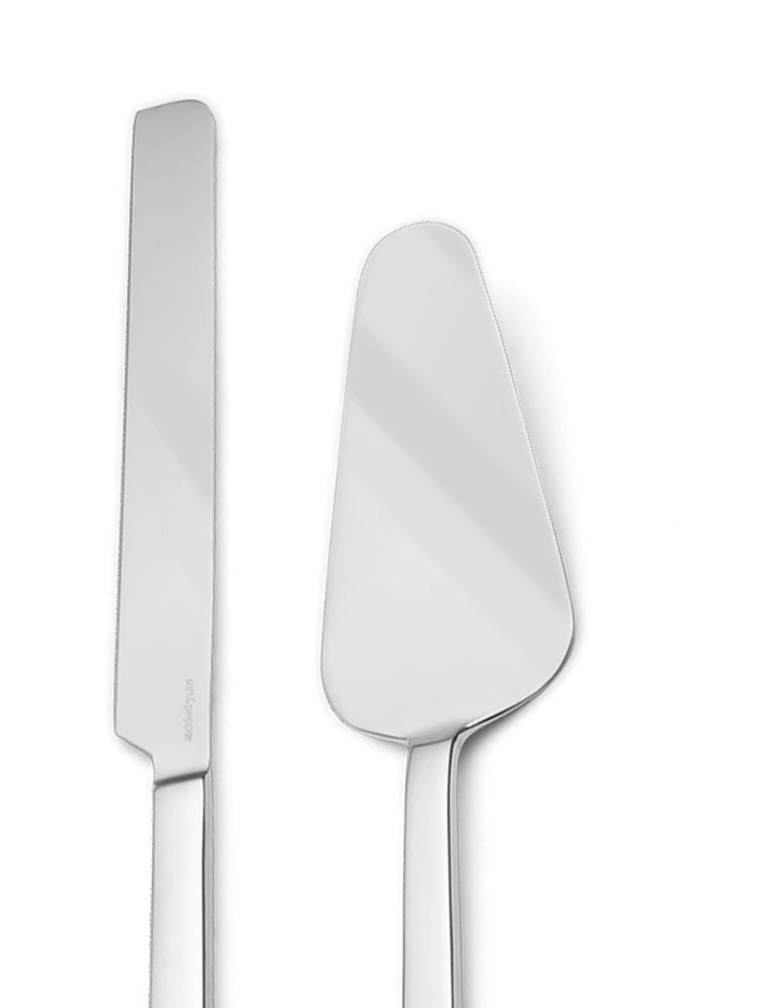 salt&pepper Kai 2 Piece Cake Server Set in Silver Polish image 2
