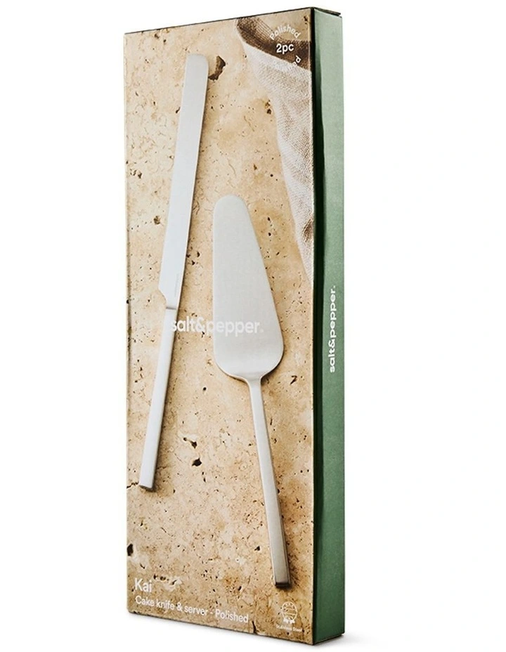 salt&pepper Kai 2 Piece Cake Server Set in Silver Polish image 6