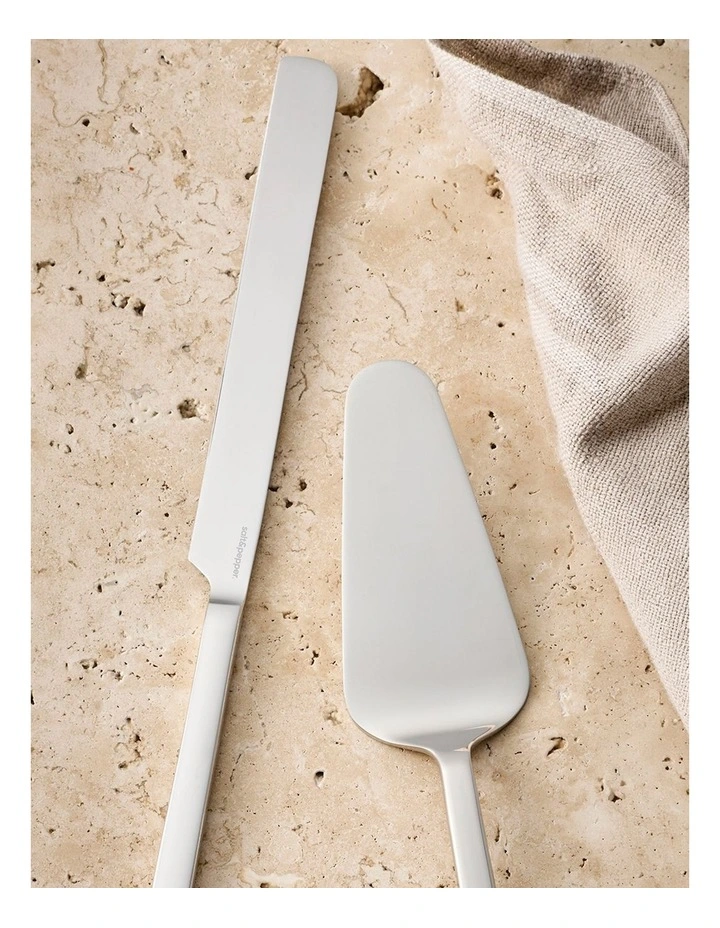 salt&pepper Kai 2 Piece Cake Server Set in Silver Polish image 7