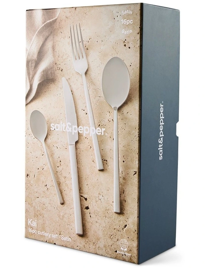 salt&pepper Kai 16 Piece Cutlery Set in Silver Satin image 5