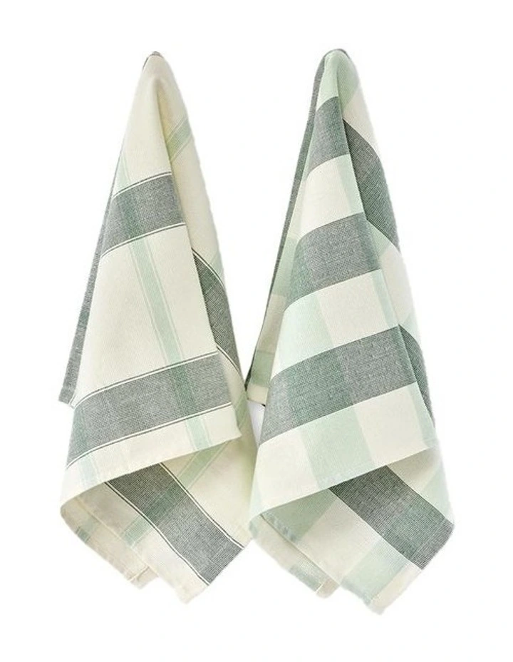 Tea Towel Set of 2 in Cyprus Check Print image 3