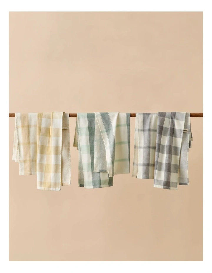 Tea Towel Set of 2 in Cyprus Check Print image 5