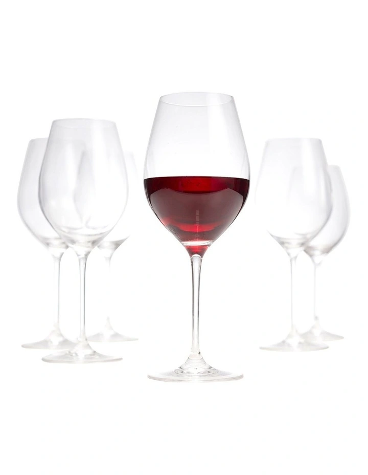 Cuvee Red Wine Glasses Set Of 6 in Clear image 3