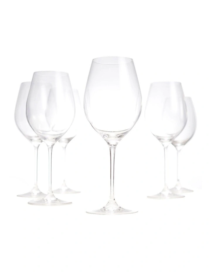 Cuvee Red Wine Glasses Set Of 6 in Clear image 4