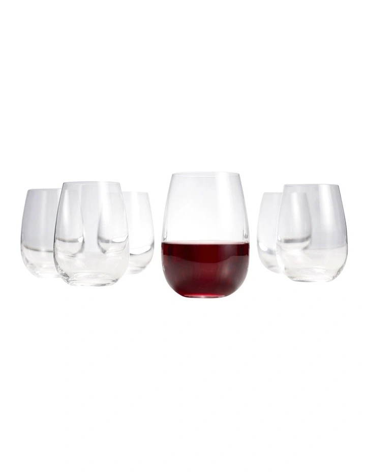 Cuvee Stemless Wine Glasses Set of 6 in White image 2