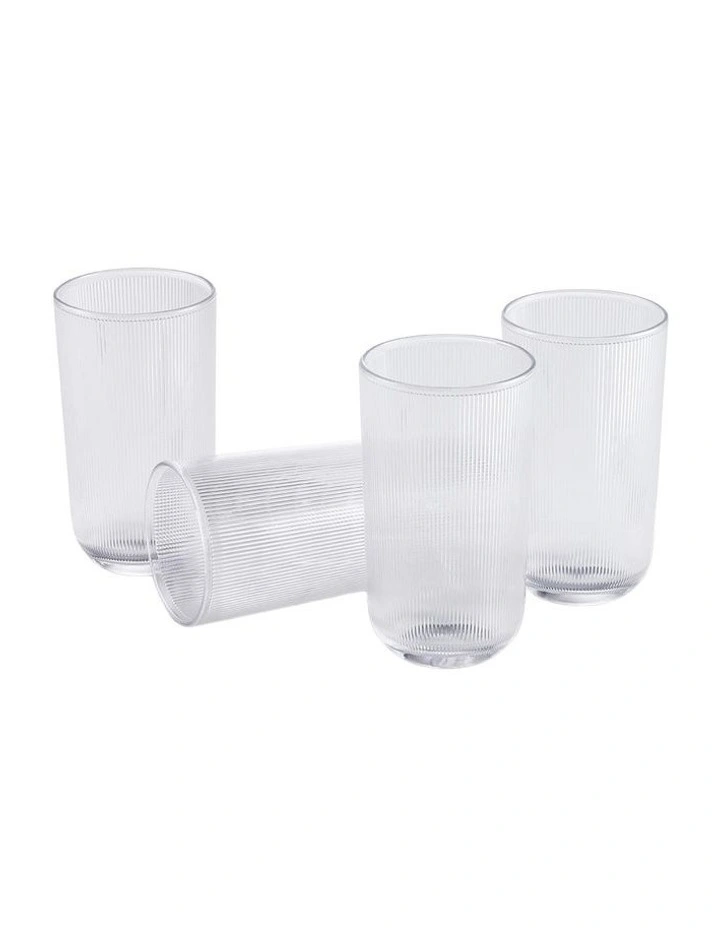 Koa Highball Glass Set 4 Piece 485ml in Clear image 3