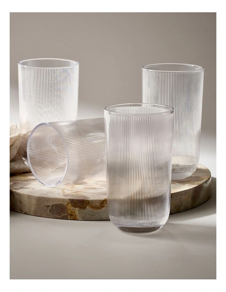 Koa Highball Glass Set 4 Piece 485ml in Clear image 4