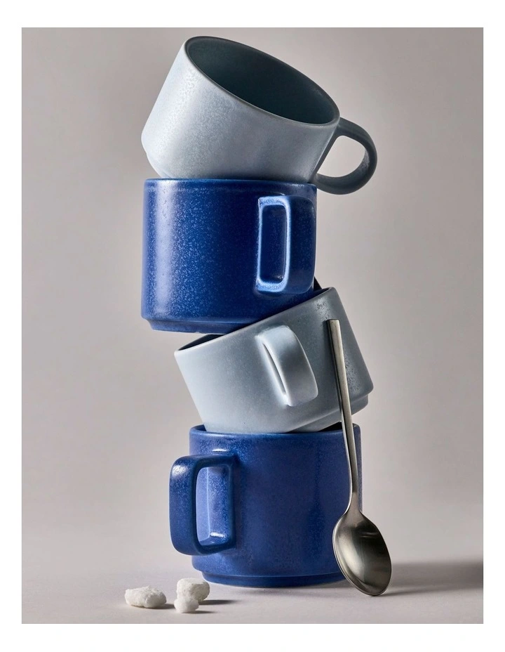 Lane Stackable Mug Set 4 Piece in Sky/Santorini image 4