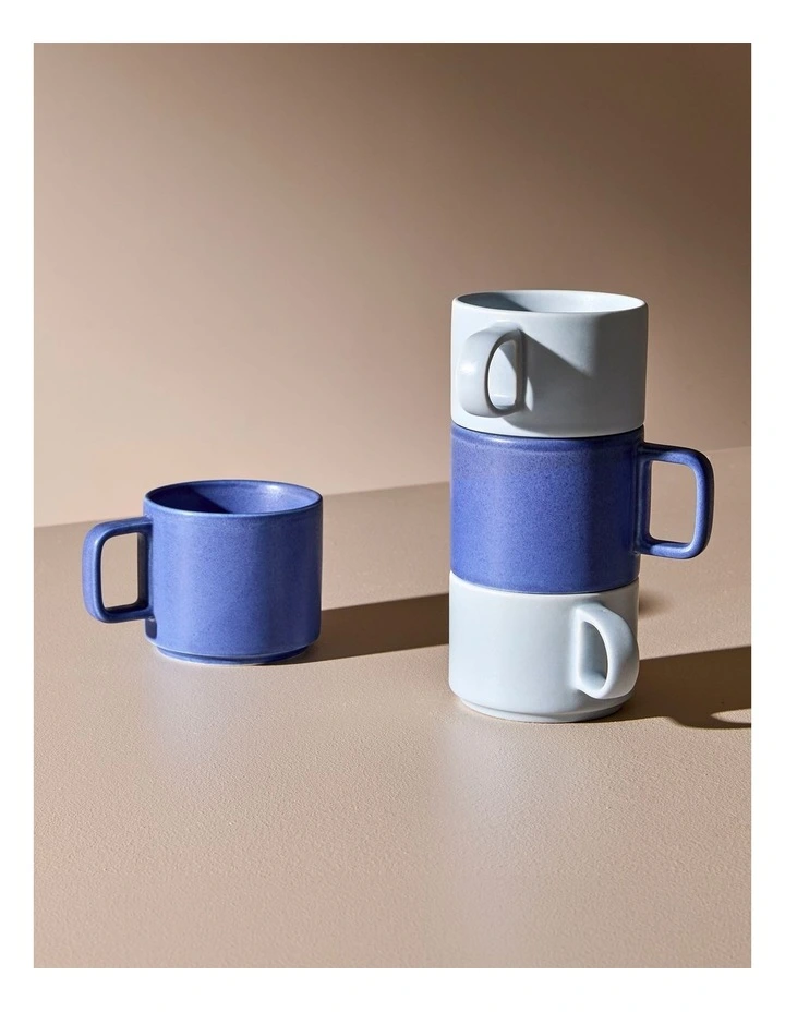 Lane Stackable Mug Set 4 Piece in Sky/Santorini image 5