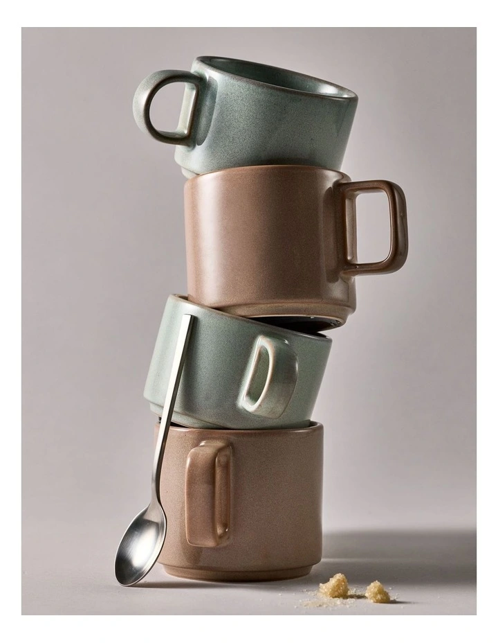 Lane Stackable Mug Set 4 Pieces in Faded Gum/Cinnamon image 4