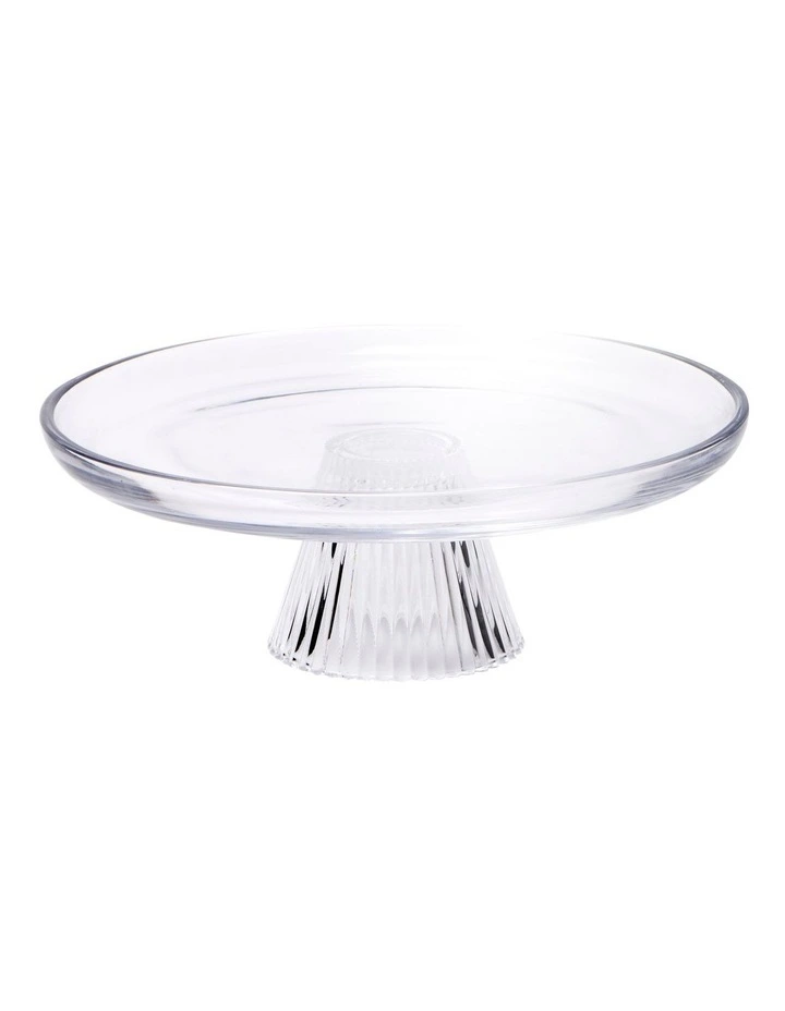 Ogin Footed Cake Plate 28x10cm in Clear image 2